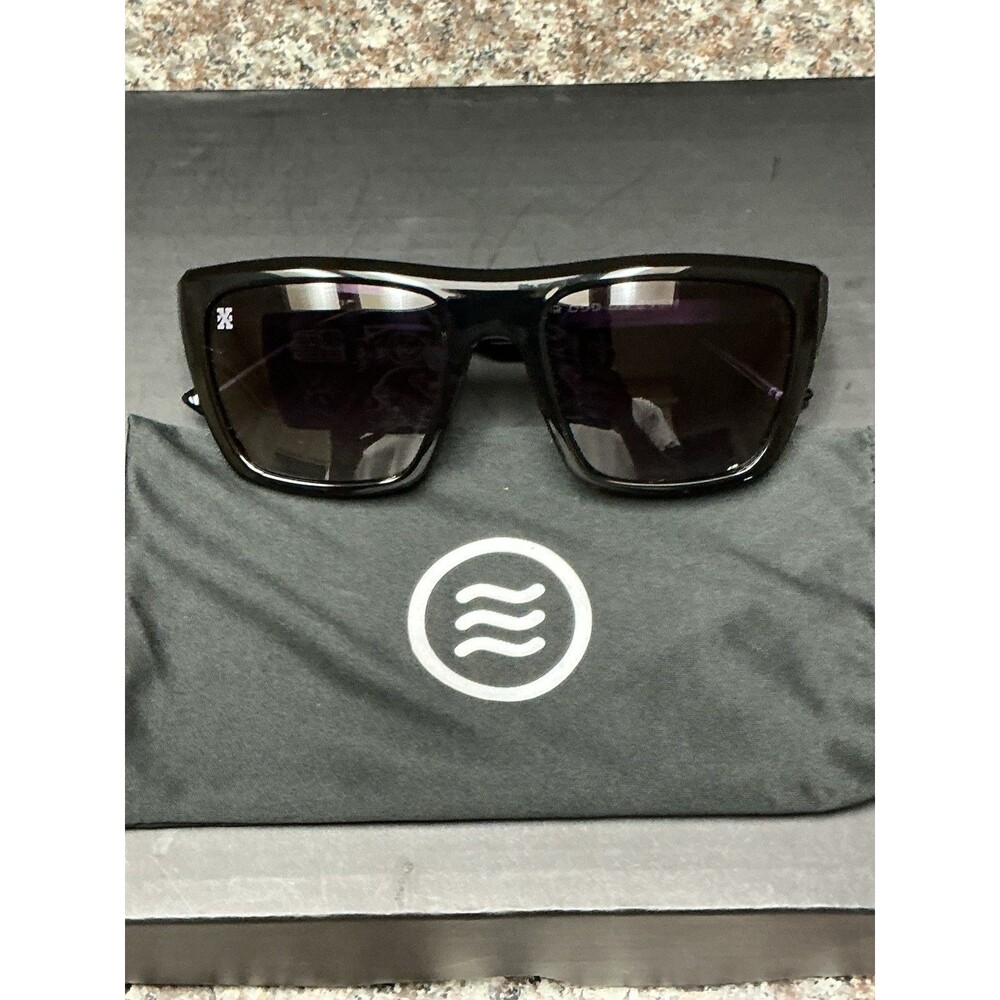 NEVEN Widowmaker Carbon Rectangle Sunglasses Men Black Frame Gray Tinted Lens